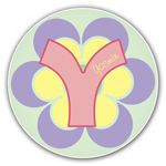 Name Doodles - Personalized Melamine Plates (Pastel Flower) (106F-P21)